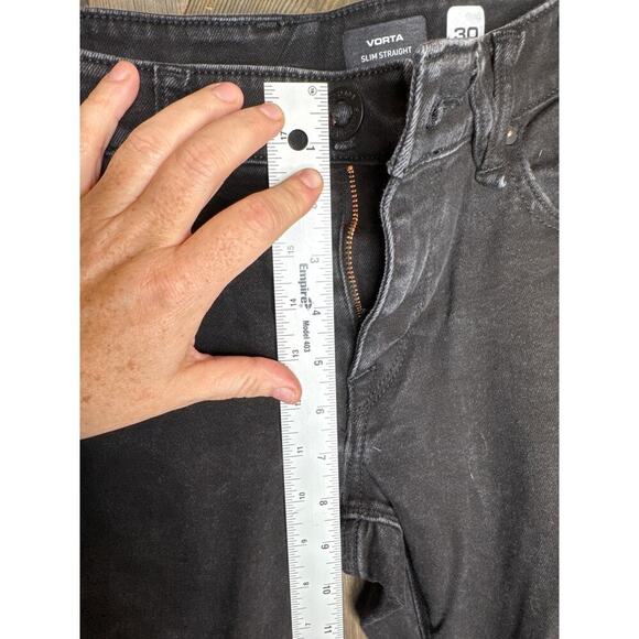 Volcom Vorta Jeans Black Slim Straight Superior Stretch Size 30x29 Cotton Blend - Picture 7 of 9
